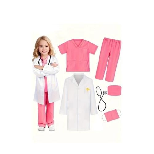 Wearing a doctor uniform