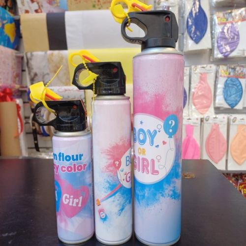 Baby gender reveal fire extinguisher