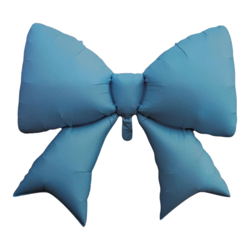 Large sky-colored foil balloon in the shape of a u...