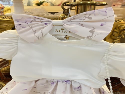 تايور لافندر ( توب+تنورة)+شنطة وطوق