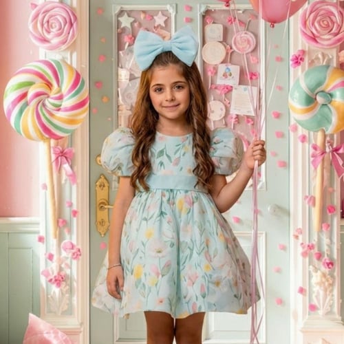 فستان الكاندي اللذيذ(وردي.ليموني.تيفاني)