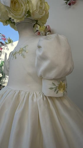 فستان ريمي الصغيرة+ فيونكة الشعر