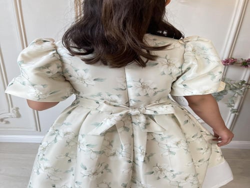 فستان الياسمين+شنطة وطوق