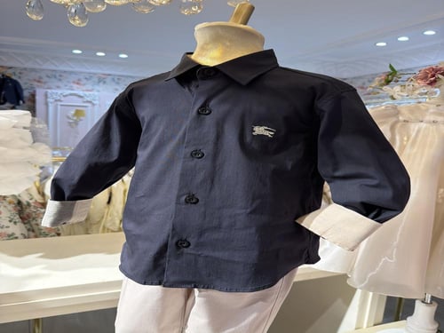 طقم بيربري كحلي ولادي