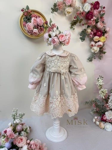 فستان لين الدافئ للمواليد