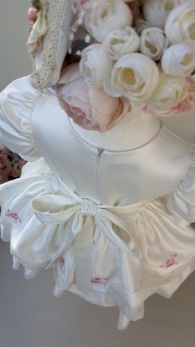 فستان ريمي الصغيرة+ فيونكة الشعر