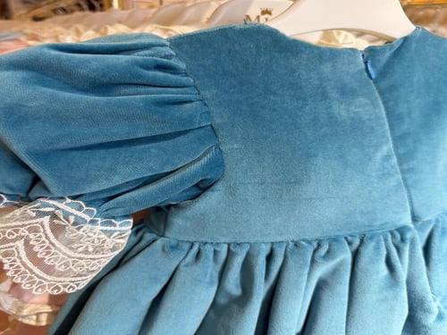 فستان مخمل تركواز