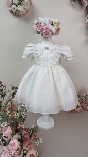 فستان إنمي للمواليد+ربطة الشعر