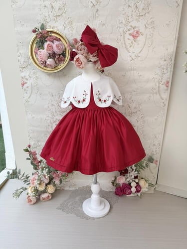 فستان سالي المميز+اكسسوار الشعر