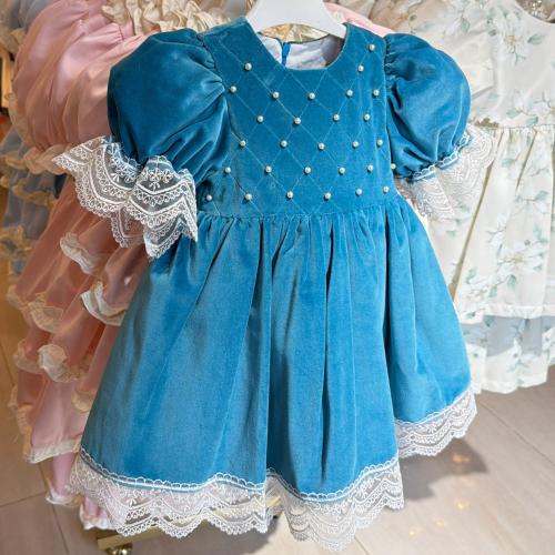 فستان مخمل تركواز