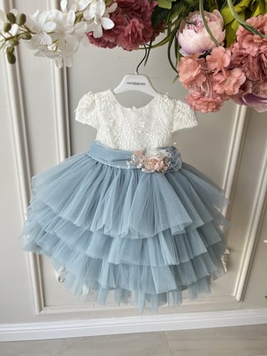 فستان سماوي طبقات تل