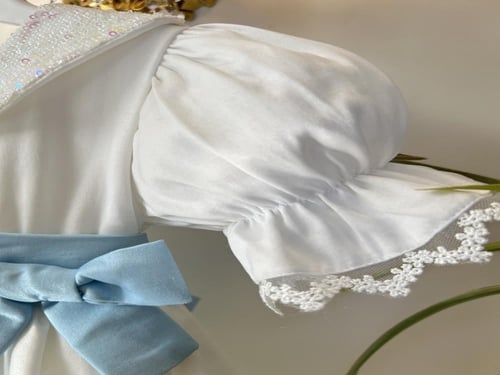 فستان اوف وايت فيونكة سماوي