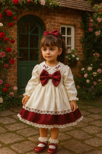 فستان فيكتوريا الخمري+طوق الشعر