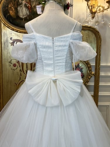 فستان مطرز مع جيبون