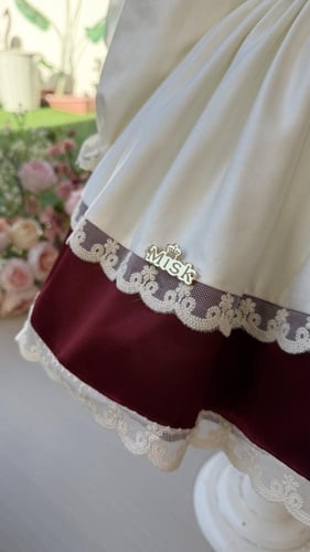 فستان فيكتوريا الخمري+طوق الشعر