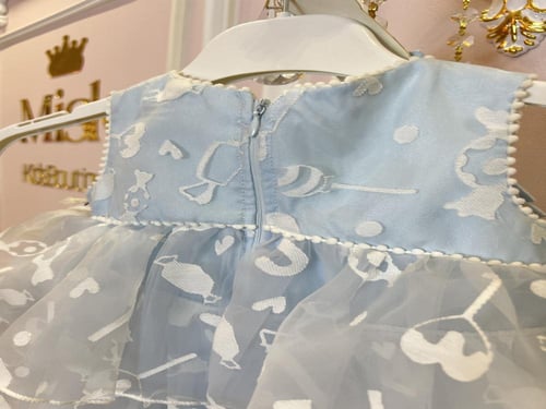 فستان مواليد مع ربطة شعر