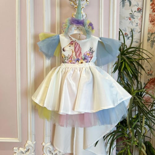 فستان اليونيكورن+طوق