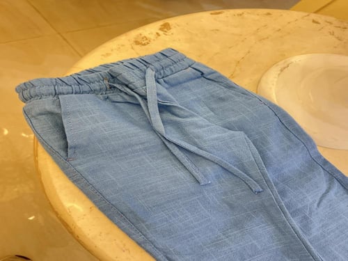 بدلة ولادي ازرق + بنطلون طويل