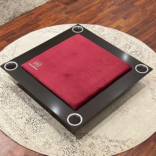 طاولة بلوت اقتصادية - احمر 4 اجراس