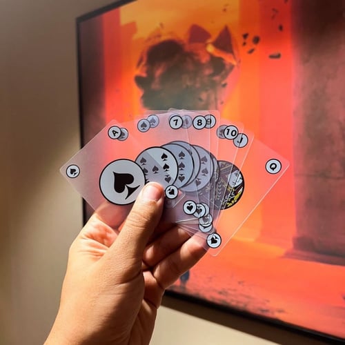 ورق بلوت سكستي سنت شفاف