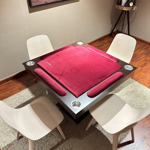 طاولة بلوت ملكية عنابي