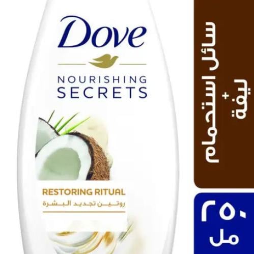 دوف سائل استحمام بزيت جوز الهند و حليب اللوز مع لي...