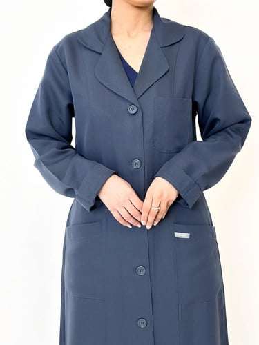 لاب كوت رمادي بطول 52 إنش 333 | ®LAB MED