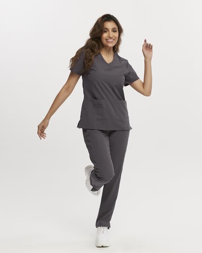 طقم سكراب كامل نسائي رمادي