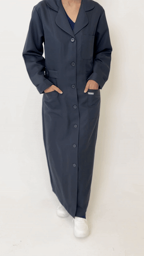 لاب كوت رمادي بطول 52 إنش 333 | ®LAB MED