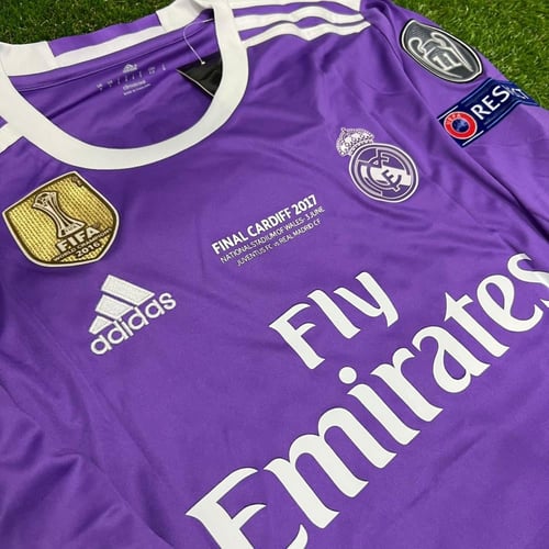 تيشيرت ريال مدريد كم طويل كلاسيك 2016-2017