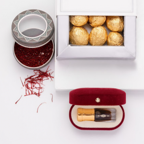 نغصة مُذهل - بوكس بخور يجمع بين الزعفران والبخور ا...