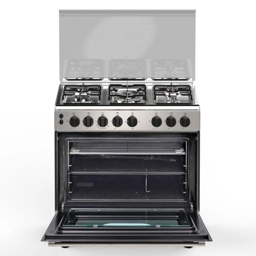 بومباني فرن غاز ، مقاس 80*50 سم ، 5 شعلات غاز، فرن...