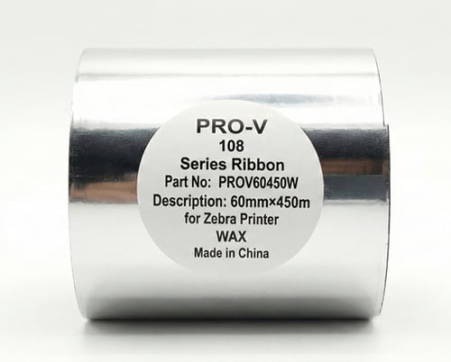 شريط حبر لطابعات الباركود PRO-V 60mm x 450m واكس/ريزن (Wax/Resin) Barcode Ribbon