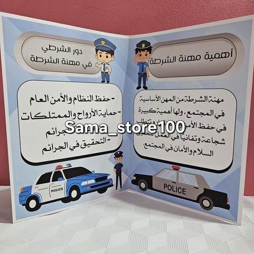 مشروع أحب العمل مهنة الشرطة لغتي ثالث ابتدائي الفص...