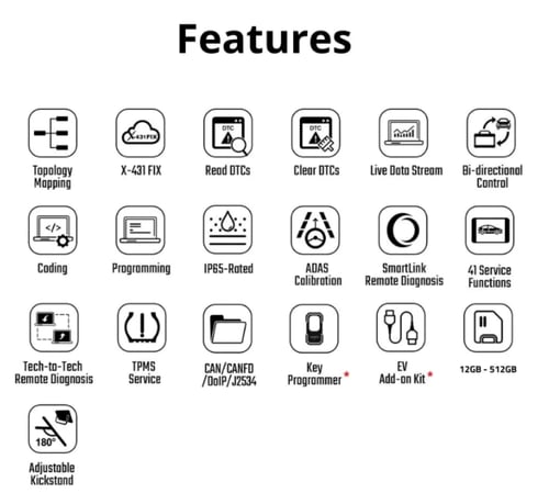 جهاز فحص السيارات لانش باد 9 - x431 PAD XI / PAD9...