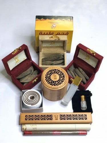 (مجموعه) 3 اوقيه مروكي محسن +مبخره ذكيه مع عود فيت...