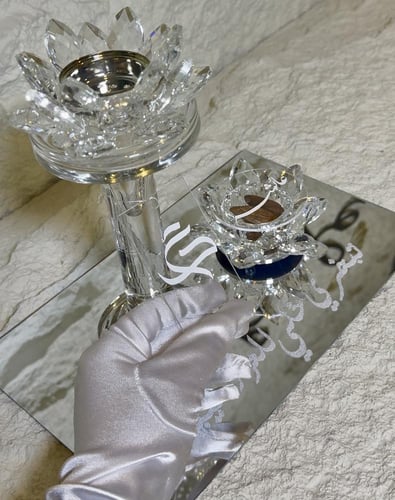 مجوعة المبخرة الكريستال ورد ٣ قطع