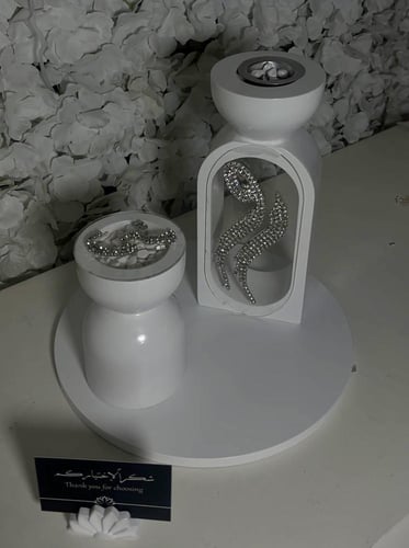 مجموعة المبخره الملكية بتصميم الكريستال ٤قطع استات...