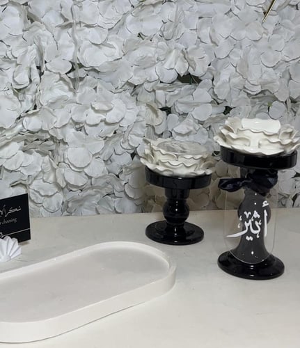 مجموعة المبخره الكرستال الورده ٣ قطع شامل التنسيق