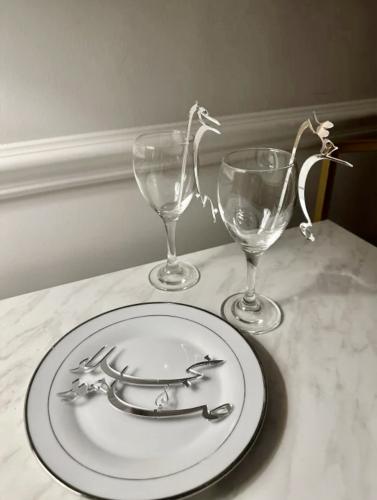 اكريلك للصحن والكاسات 3قطع