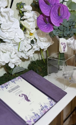 دفتر مخملي فاخر +ورق قطن شامل التصميم بتطريز خرز ت...