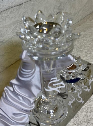 مجوعة المبخرة الكريستال ورد ٣ قطع