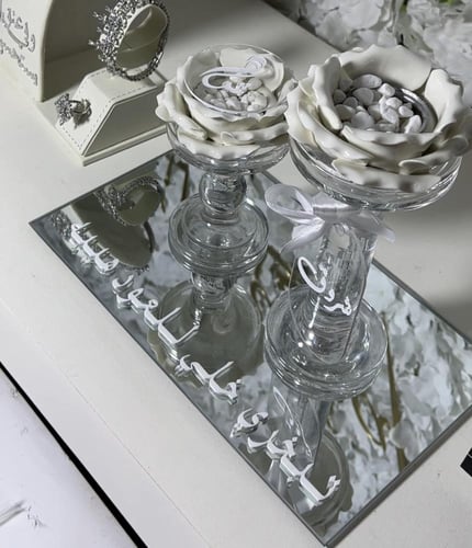 مجموعة مبخره ملكيه علبه العود +مبخره +استاند مرايا...