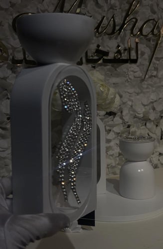 محموعة المبخره الملكية بتصميم الكريستال ٤قطع استات...