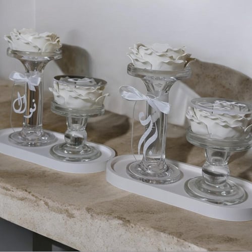 مبخرة الورد الكريستال +كريستال العوده +صينة رخام