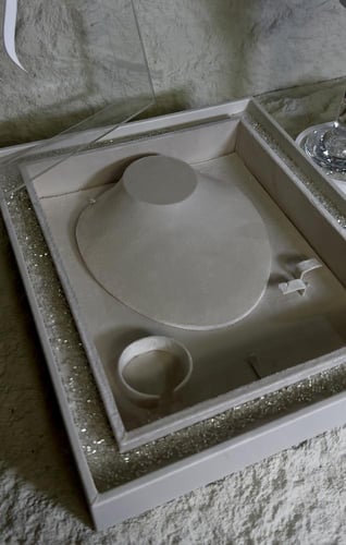 بكج لتفاصيل العروس مبخر كريستال +علبه العود +صينية...