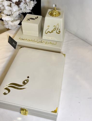 بوكس العقد + مجموعه المبخره الجلد شامل التنسيق