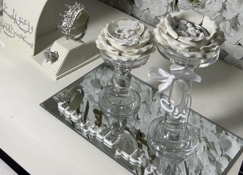 مجموعة مبخره ملكيه علبه العود +مبخره +استاند مرايا...