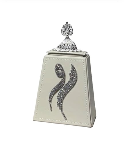 مبخره جلد بتصميم الكرستال شامل الاسم او الحروف