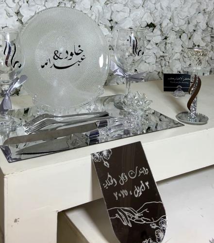 مجموعة طقم ملكة مبخرة كرستال شامل الحرف +كاستين +ا...